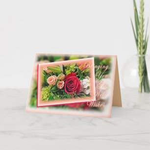 Bouquet Get Well Wishes customise Card