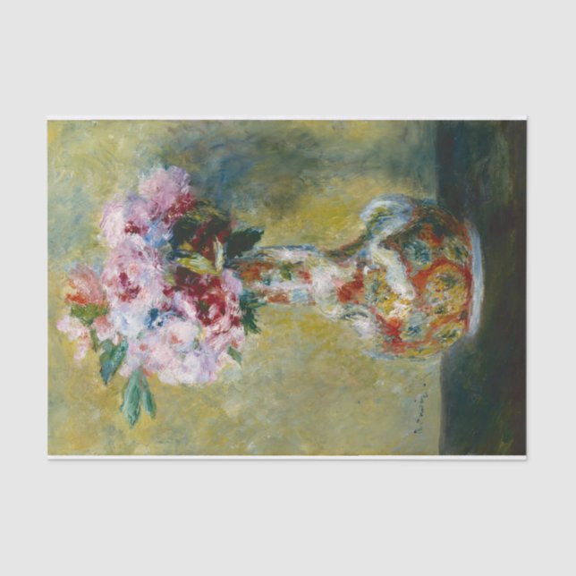 Bouquet in a vase by Auguste Renoir  Tissue Paper (Front)