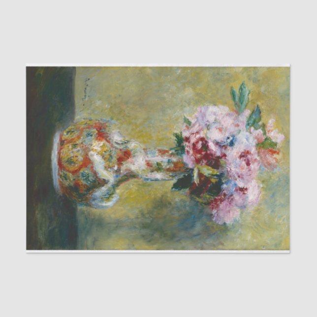 Bouquet in a Vase by Pierre Auguste Renoir Tissue Paper (Front)