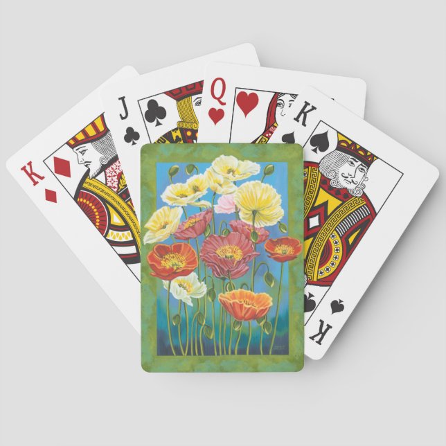 Bouquet in Border I Playing Cards (Back)