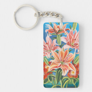 Bouquet in Border II Key Ring