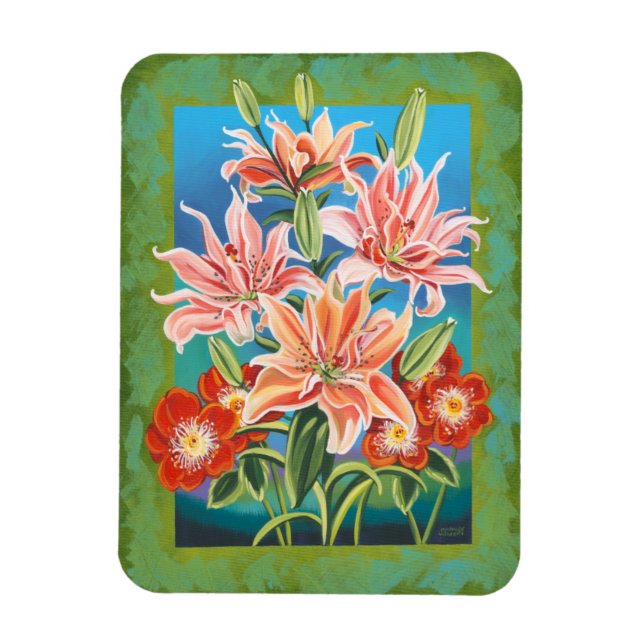 Bouquet in Border II Magnet (Vertical)
