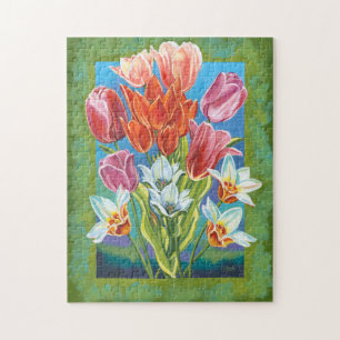 Bouquet in Border III Jigsaw Puzzle
