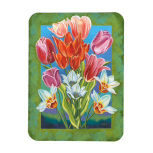 Bouquet in Border III Magnet