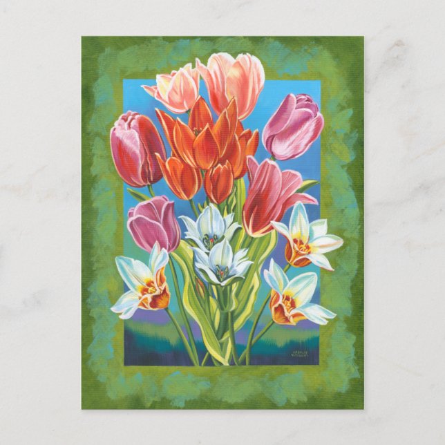 Bouquet in Border III Postcard (Front)