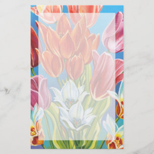 Bouquet in Border III Stationery