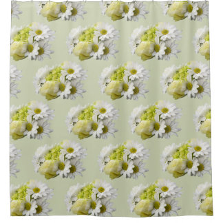 Bouquet in Shades of White and Yellow Shower Curtain