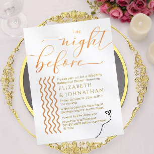 Bouquet Minimal Script The Night Before Invitati Invitation