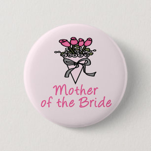 Bouquet Mother of the Bride 6 Cm Round Badge