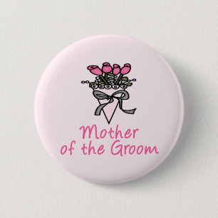 Bouquet Mother of the Groom 6 Cm Round Badge