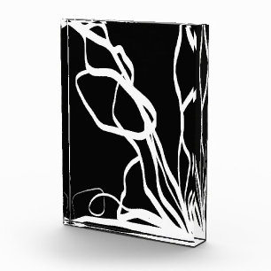 Bouquet Noir: Abstract Black & White Photo Block