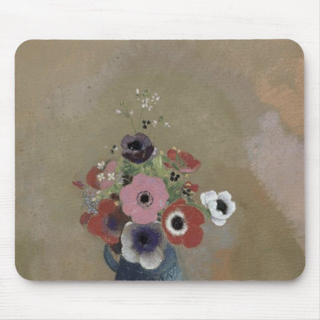 Bouquet of anemones mouse mat (Front)