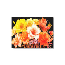 Bouquet Of Blooming Yellow Flowers on a Wall