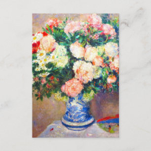 Bouquet of Chrysanthemums and a Japanese Fan Enclosure Card