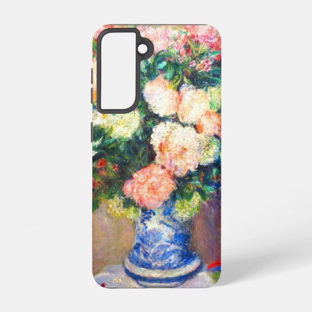 Bouquet of Chrysanthemums and a Japanese Fan Samsung Galaxy S21 Case (Back)