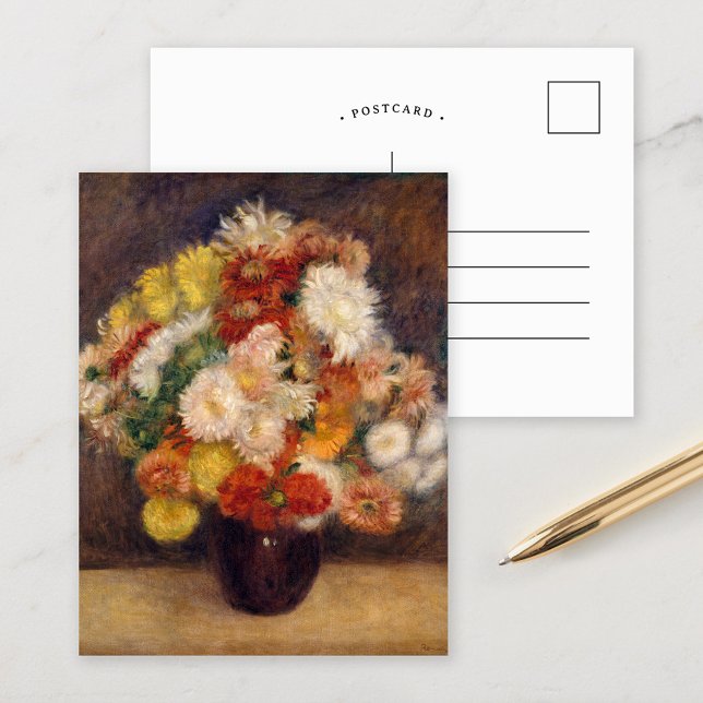 Bouquet of Chrysanthemums | Renoir Postcard (Creator Uploaded)