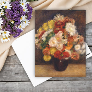 Bouquet of Chrysanthemums Renoir Postcard