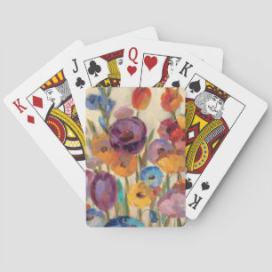 Bouquet of Colourful Flowers Playing Cards