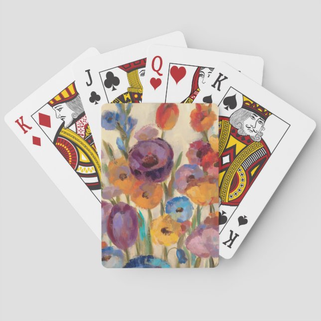 Bouquet of Colourful Flowers Playing Cards (Back)