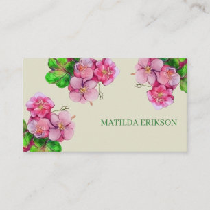 Bouquet of cyclamen flowers Saxifraga stolonifera Business Card