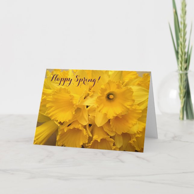 Bouquet of Daffodils Birthday Card (Front)