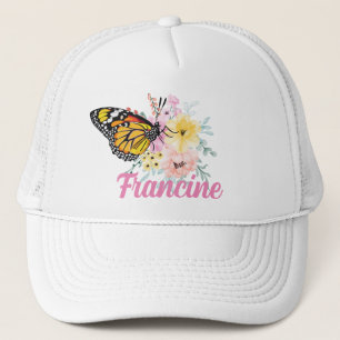 Bouquet of Flowers and Butterfly Customisable Trucker Hat