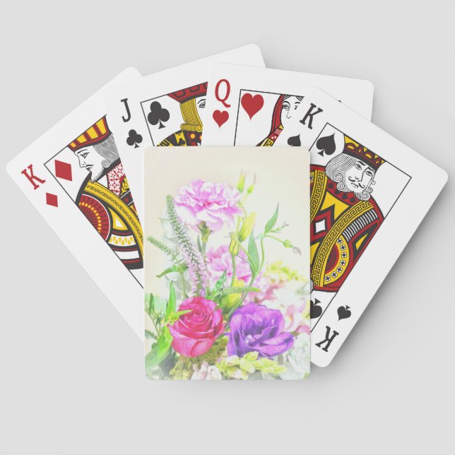 Bouquet of Flowers Art Playing Cards (Back)