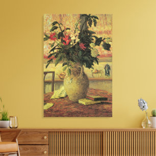 Bouquet of Flowers at Window by Maxine Maufra Canvas Print