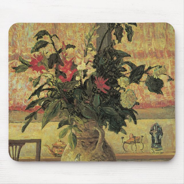 Bouquet of Flowers at Window by Maxine Maufra Mouse Mat (Front)