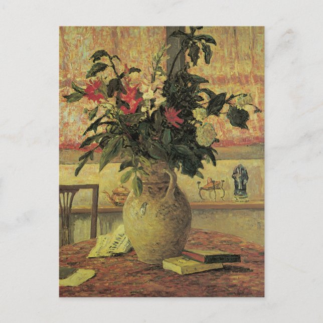 Bouquet of Flowers at Window by Maxine Maufra Postcard (Front)