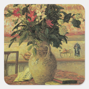 Bouquet of Flowers at Window by Maxine Maufra Square Sticker