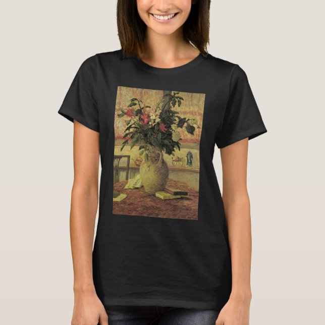Bouquet of Flowers at Window by Maxine Maufra T-Shirt (Front)