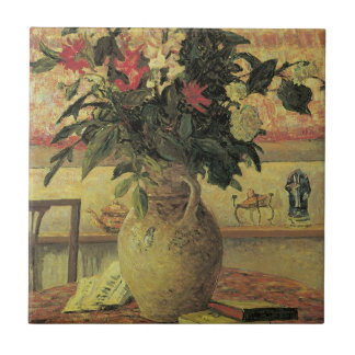 Bouquet of Flowers at Window by Maxine Maufra Tile