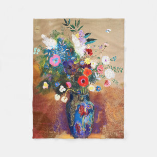 Bouquet of Flowers by Odilon Redon Fleece Blanket
