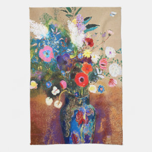 Bouquet of Flowers by Odilon Redon Tea Towel
