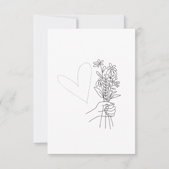 Bouquet of flowers for Valentine's Day Card (Front)