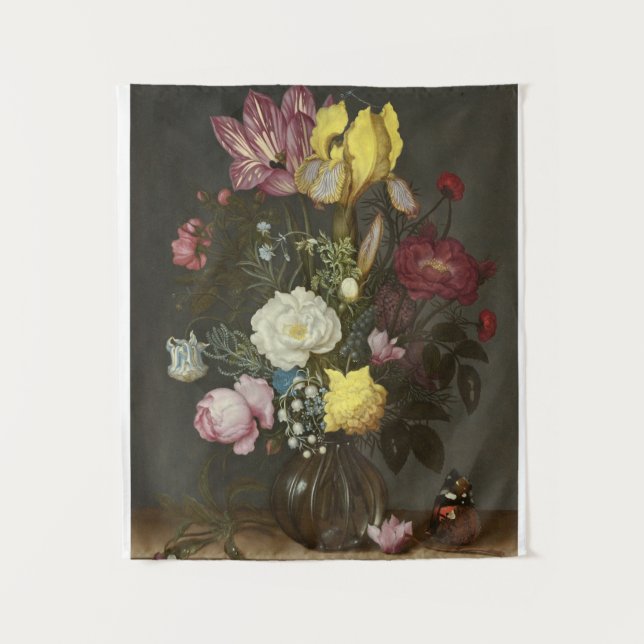 Bouquet of Flowers in a Glass Vase Tapestry (Front)