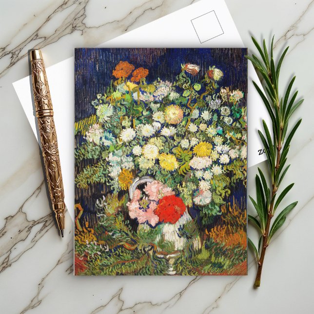 Bouquet of Flowers in a Vase by Vincent Van Gogh  Postcard (Creator Uploaded)