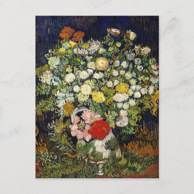 Bouquet of Flowers in a Vase by Vincent Van Gogh Postcard (Front)