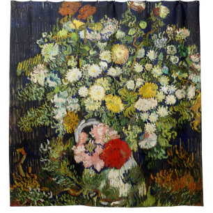 Bouquet of Flowers in a Vase by Vincent Van Gogh Shower Curtain