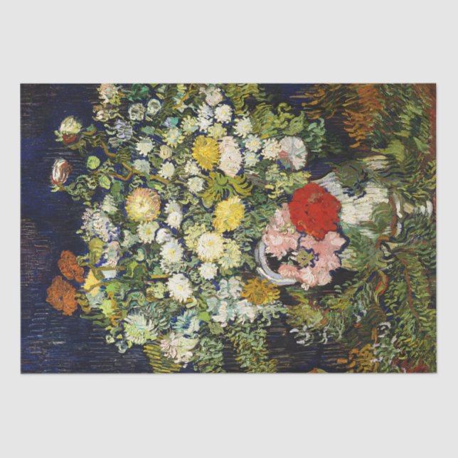 Bouquet of Flowers in a Vase by Vincent Van Gogh Tissue Paper (Front)