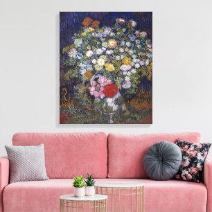 Bouquet of Flowers in a Vase Van Gogh Canvas Print