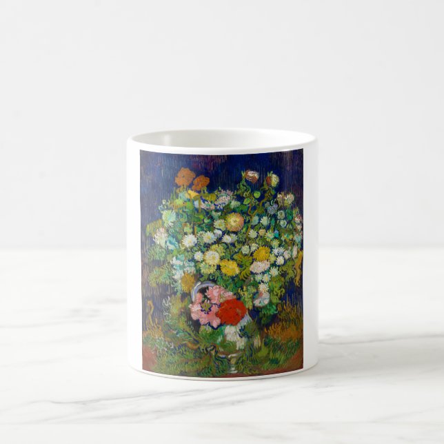 Bouquet of Flowers in a Vase, Van Gogh Coffee Mug (Center)