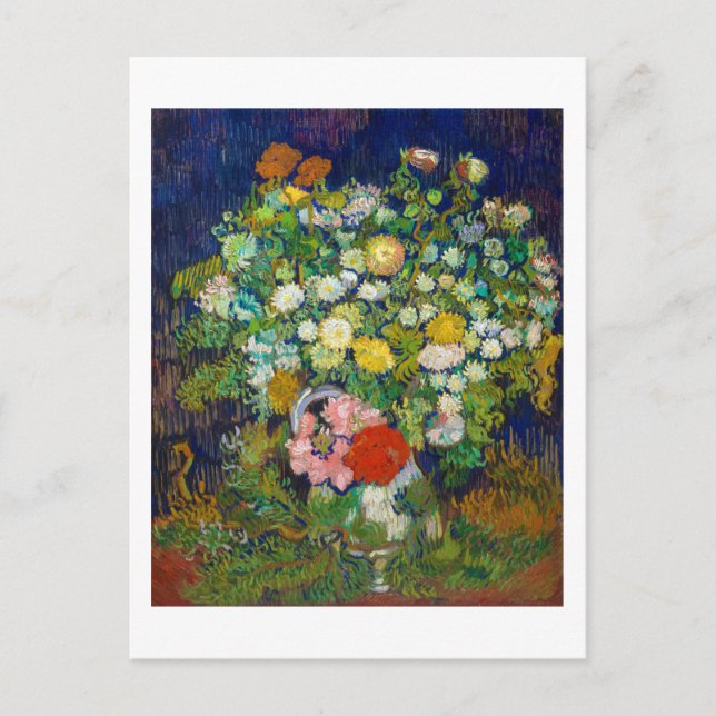 Bouquet of Flowers in a Vase, Van Gogh Postcard (Front)