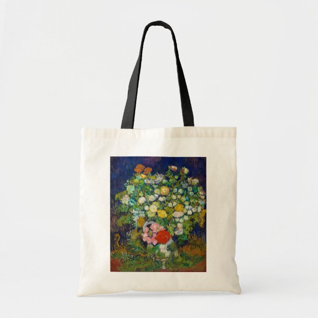 Bouquet of Flowers in a Vase, Van Gogh Tote Bag (Front)