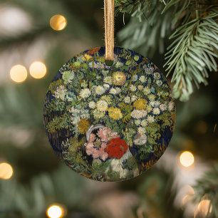 Bouquet of Flowers in a Vase   Vincent van Gogh Ceramic Tree Decoration
