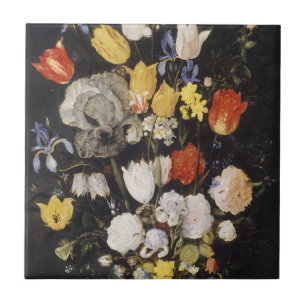 Bouquet of Flowers in an Earthenware Vase Tile