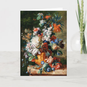Bouquet of Flowers in an Urn by Jan van Huysum Card