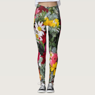 Bouquet of flowers leggings