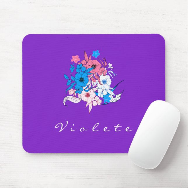Bouquet of Flowers Mouse Mat (With Mouse)